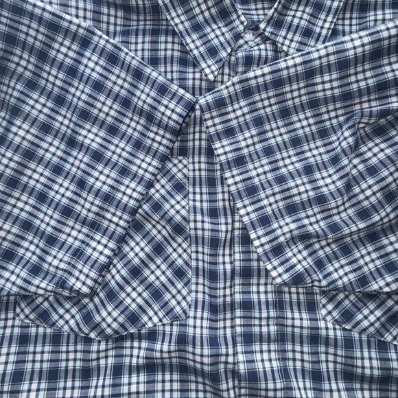 Norman Rockwell By Haband Mens XL Plaid Button-Up Western Short Sleeve Shirt - Picture 6 of 7